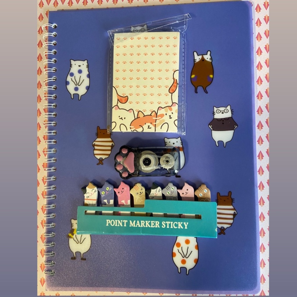 Kawaii Cat Stationery Bundle